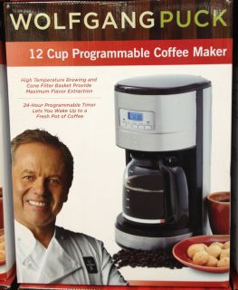   Puck 12 Cup 24 Hour Programmable Coffee Maker with Glass Carafe