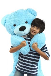 Giant Blue Life Size Stuffed Cute Plush Big Teddy Bear