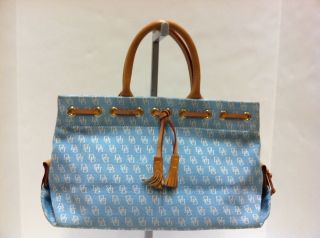 DOONEY BOURKE Blue Signature Tassel Tote Convertible Handbag