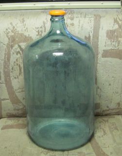 Pale Blue Vintage Glass Arrowhead Water Bottle 5 Gallon Size N R