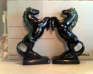  Blue Mountain Pottery Horse Bookends