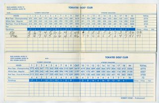 Tokatee Golf Club Score Cards Brochure Blue River Oregon