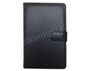 For Nook Tablet / Nook Color Black Leather Case Cover Jacket