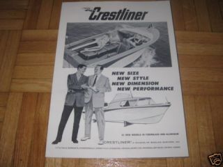 1962 Crestliner Boat Brochure Viking Empress Del Rio