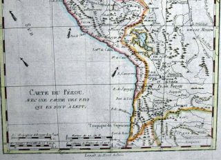 1780 Bonne Map Peru Bolivia Ecuador  s America