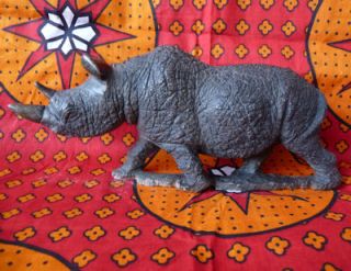 African Shona Rhino Stone Carving Sculpture Zimbabwe