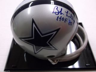Bob Lilly Dallas Cowboys Autographed Mini Helmet COA included