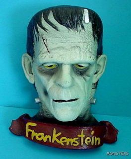Frankenstein Boris Karloff Bust Wall Hanger Illusive Concepts 1996 