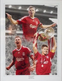 Steven Gerrard Liverpool 2005 Champions Europe Signed Proof Premier 