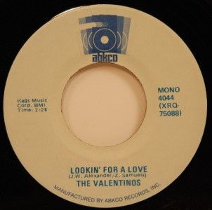 The Valentinos Lookin for A Love Its All Over Now 45 VG Northern Soul 