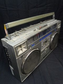   Boombox Portable Stereo Cassette Tape Player Radio Mic Ipod 