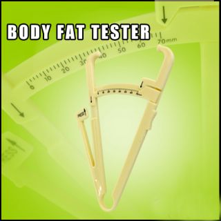 BODY FAT TESTER CALIPERS WITH MANUAL & BODY FAT CHARTS