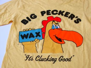 1980s Vintage Original Big Peckers Surf Wax T Shirt S