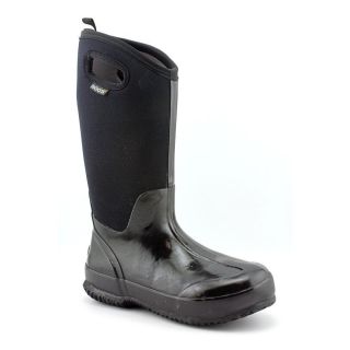 Bogs Classic High Handle Womens Size 7 Black Fabric Rain Boots