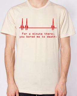 American Apparel Bored to Death T Shirt Nurse Funny EMT Medical 2001 