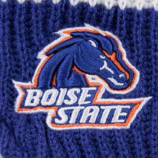 Boise State Broncos Royal Big Rib Pom Top Tassel Sherpa Knit Hat