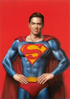 Boris Vallejo  Man of Steel Original Oil Painting um Superman 