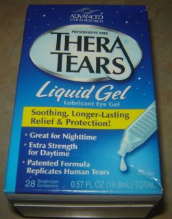 Thera Tears Liquid Gel Lubricant Eye Gel 56 Single Use Containers .57 