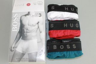 Hugo Boss 3 Pack Flex Cotton Boxer Shorts Stretch Fit Trunks Multi 
