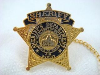   Enforcement Sheriffs Department County Of Dallas Jim Bowles Badge Pin
