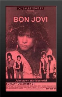 Bon Jovi Live at The Johnstown War Concert Poster Nicely Framed Print 