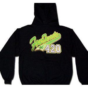 Four Twenty 420 Varsity Weed Pot Smoking Bowl Bong Mens Hoodie