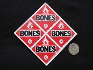   Powell Peralta Skateboard Bones Flammable Sticker Bones Brigade