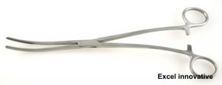 bozeman sponge forceps 10 5 curved s errated tips stainless steel