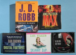   CD Mystery audiobooks James Patterson J.D. Robb Ridley Pearson Hiaasen