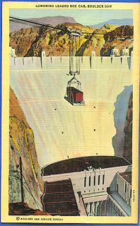 Boulder Dam Nevada NV 1936 lowering Boxcar Powerhouse Machinery 