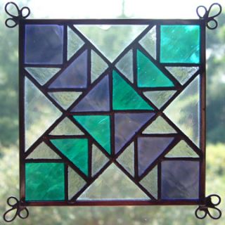 New Set of 4 Stained Glass Quilt Pattern Suncatcher 401