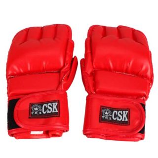CSK PU MMA Punching Bag Grappling Boxing Gloves GX9159 Red