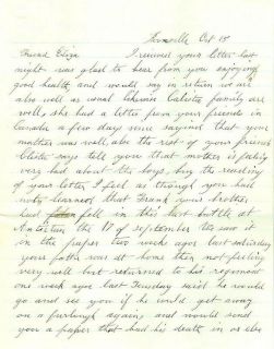 Civil War Letter From Boonville, New York, Battle of Antietam