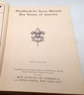 1913 1914 Boy Scout Handbook for Scoutmasters Scout Master BSA Hand 