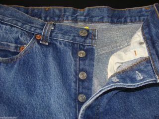 Vintage Mens Levis 501 Jeans 30 x 32 Red Tag Levis Logo Button Fly 