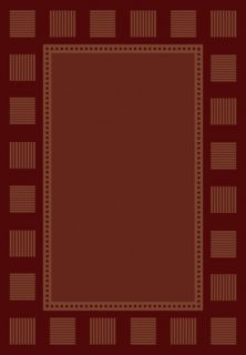 Contemporary Modern Border Red Burgundy 2x3 Area Rug Carpet