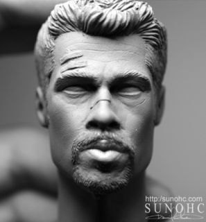 Custom Brad Pitt Detective Mills Seven Head Sculpt