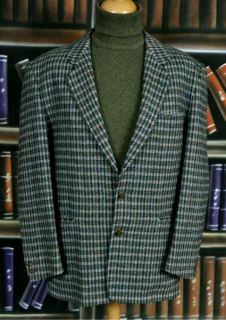 rare vintage hugo boss check tweed jacket 46 l