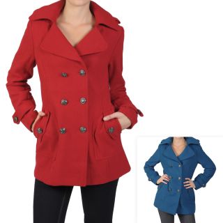  Hailey Jeans Co Juniors Double Breasted Peacoat