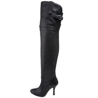 NIB Dolce Vita Women Braeden Over the Knee Boot Leather Black Size 6 5 