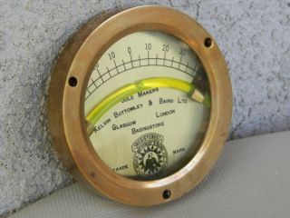 Vintage Kelvin Bottomley Baird Nautical Brass SHIP s Level Clinometer 
