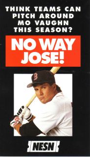 1995 Boston Red Sox Revised Schedule NESN Jose Canseco