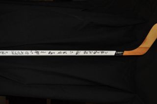 Boston Bruins hockey stick autographed by the 2011 Stanley Cup 
