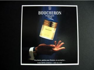 Boucheron Parfums For Him Men 1992 print Ad