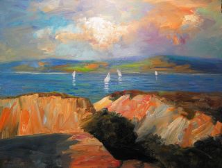    Painting Listed Sardinia Monet Boudin Seago Interest NO RESERV COA