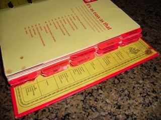 Vintage Betty Crockers 3 Ring Binder [Red Pie] Cookbook (1972)