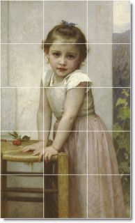 yvonne by william bouguereau 30x18 inch ceramic tile mural using 15 