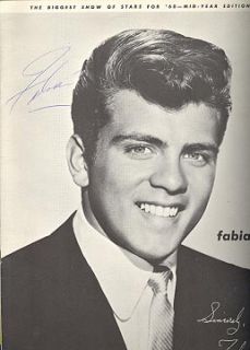 1960 autograph Brenda Lee program Fabian Duane Eddy