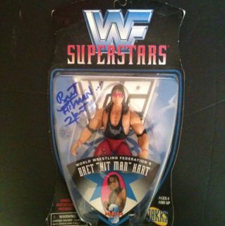 WWE Jakks Bret Hitman Hart Superstars Signed Figure WWF
