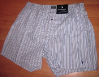 New Polo Ralph Lauren Multi Stripe Boxer Shorts Mens 2XL XXL Oxford 